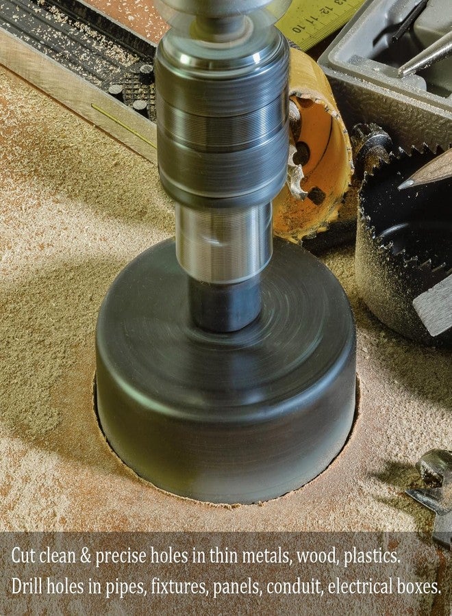 UPTODATETOOLS Up To Date 35mm HSS Drill Bit & Hole Saw Cutter Kit, High Speed Steel Cutting Tool for Metal & Wood - Image 4